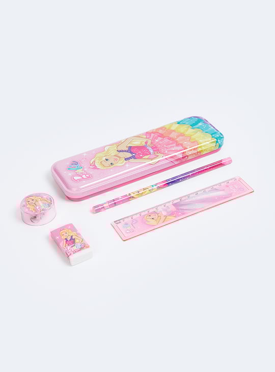 Kids Barbie Printed Pencil Box Gift Set