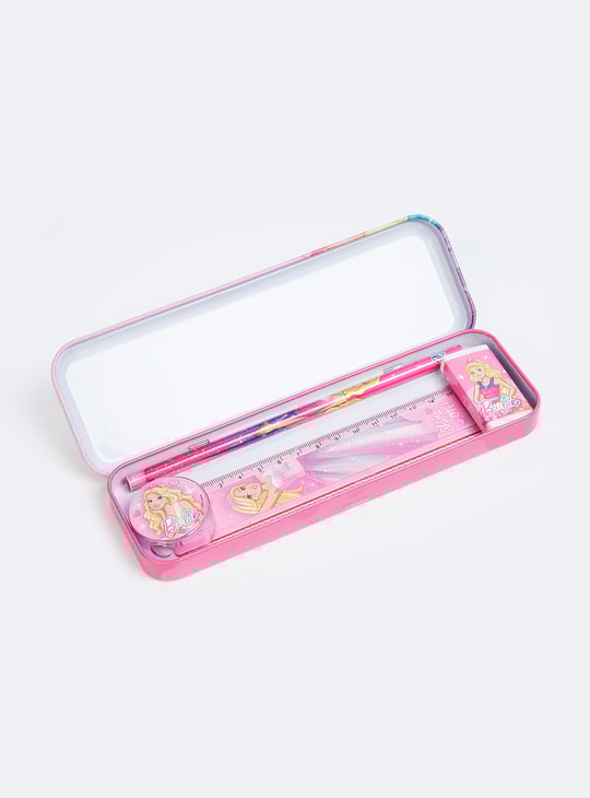 Kids Barbie Printed Pencil Box Gift Set
