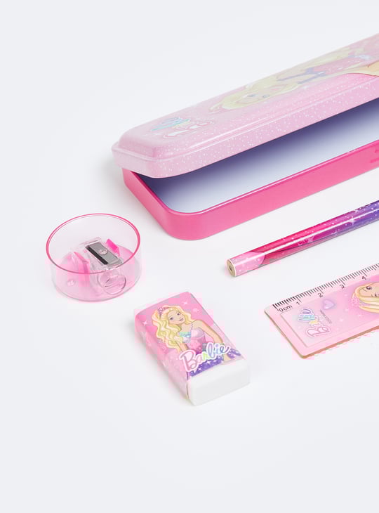 Kids Barbie Printed Pencil Box Gift Set