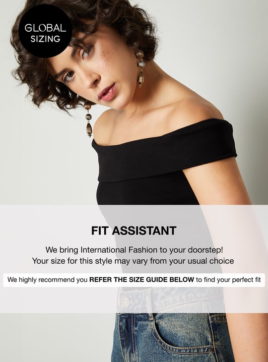 Women Ribbed Off-Shoulder Top