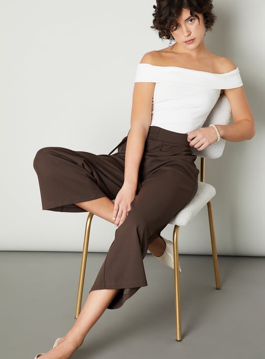 Women Ribbed Off-Shoulder Top