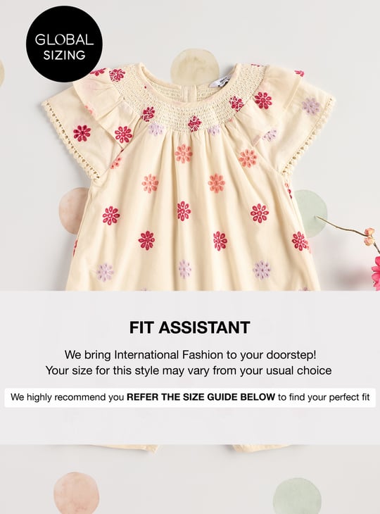 Girls Embroidered Romper with Cap