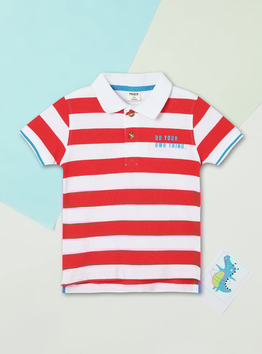 Boys Striped Polo T-shirt