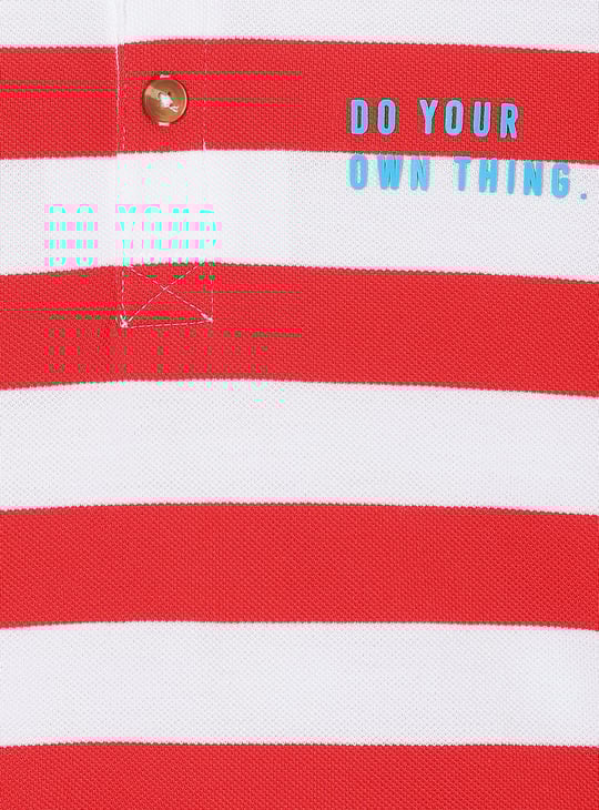 Boys Striped Polo T-shirt