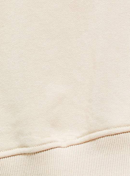 URB_N Women Solid Boxy Cropped Sweatshirt