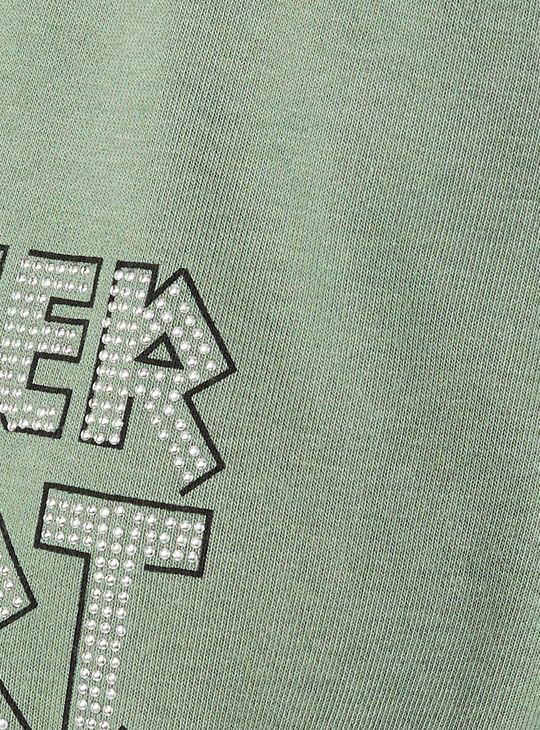 URB_N Women Printed Boxy Cropped Sweatshirt