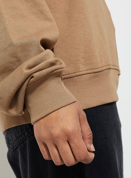 URB_N Women Oversized Solid Sweatshirt