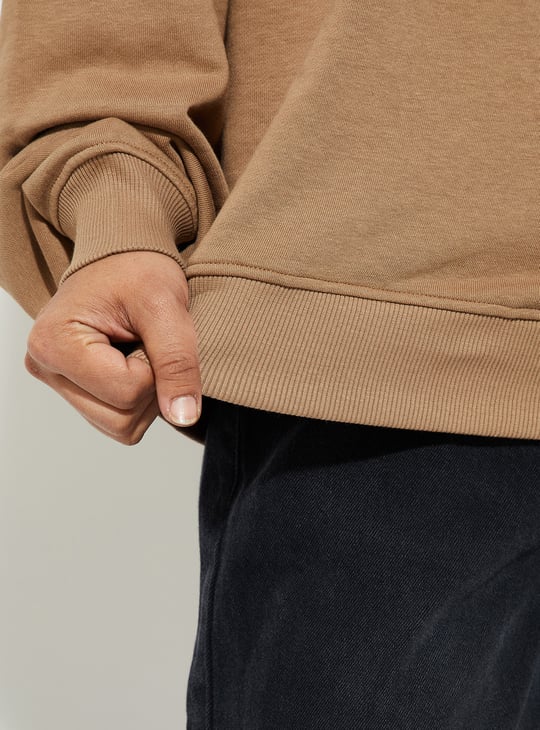 URB_N Women Oversized Solid Sweatshirt