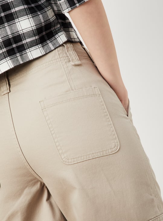 Women Solid Cargo Trousers