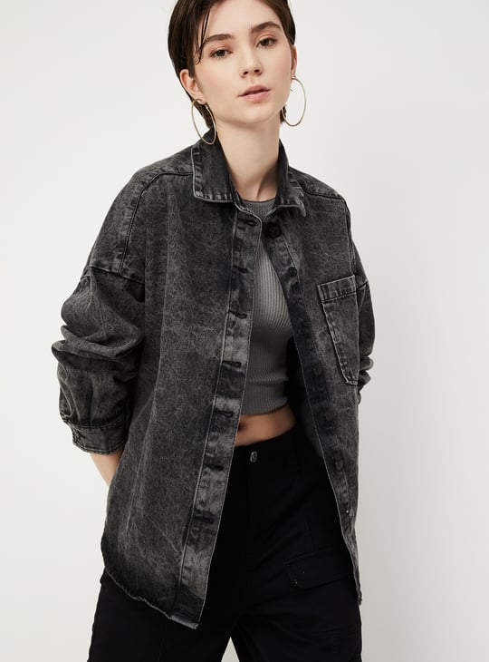 Women Washed Denim Shirt