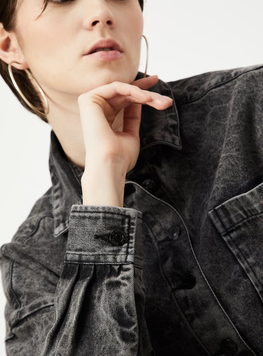 Women Washed Denim Shirt