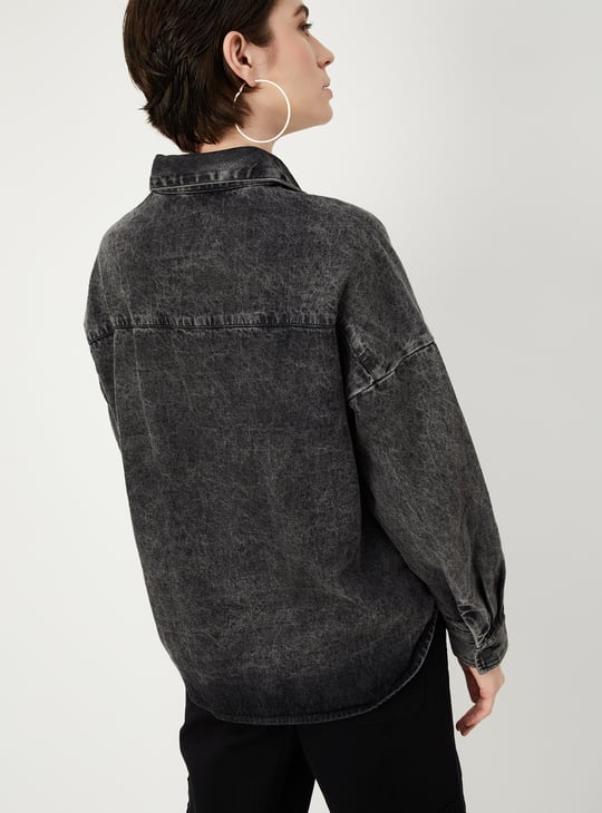 Women Washed Denim Shirt