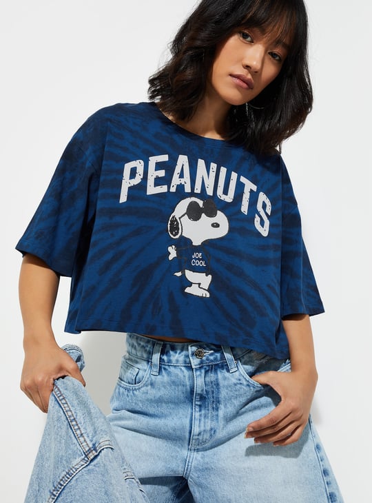 URB_N Women Peanut Snoopy Printed T-shirt