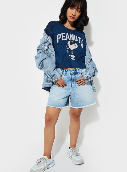 URB_N Women Peanut Snoopy Printed T-shirt