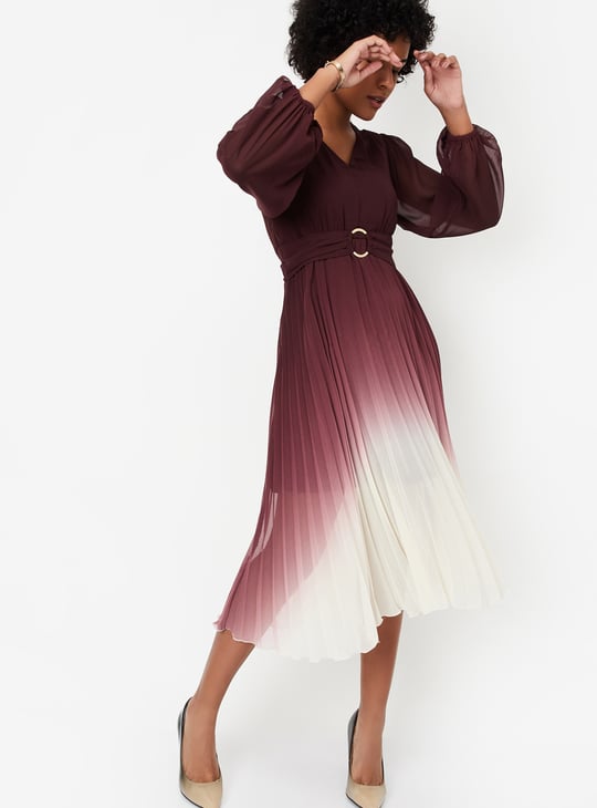 Kalki x Max Women Ombre Pleated Dress | Midi Dress