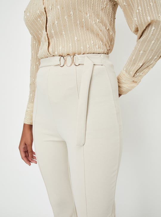 Kalki x Max Women Regular Fit Solid Knit Trousers