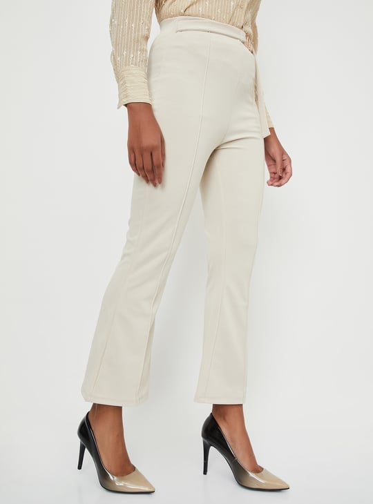 Kalki x Max Women Regular Fit Solid Knit Trousers