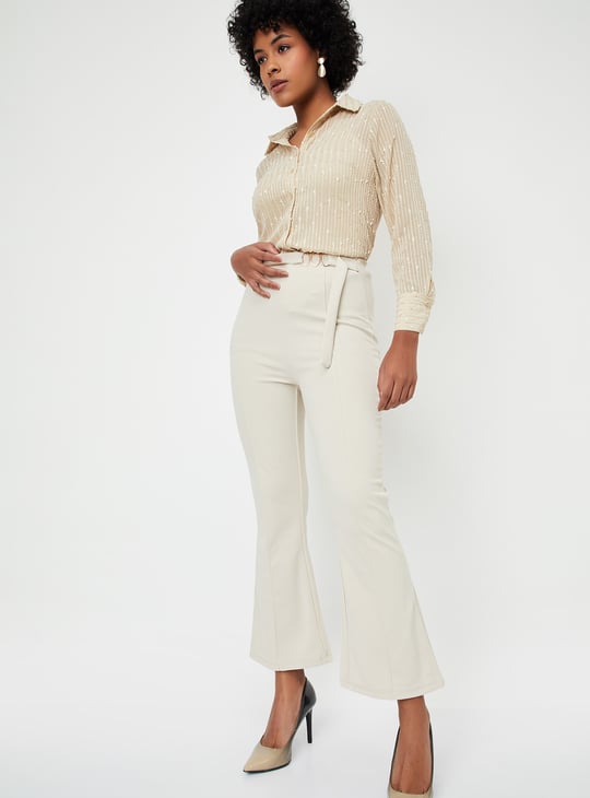 Kalki x Max Women Regular Fit Solid Knit Trousers
