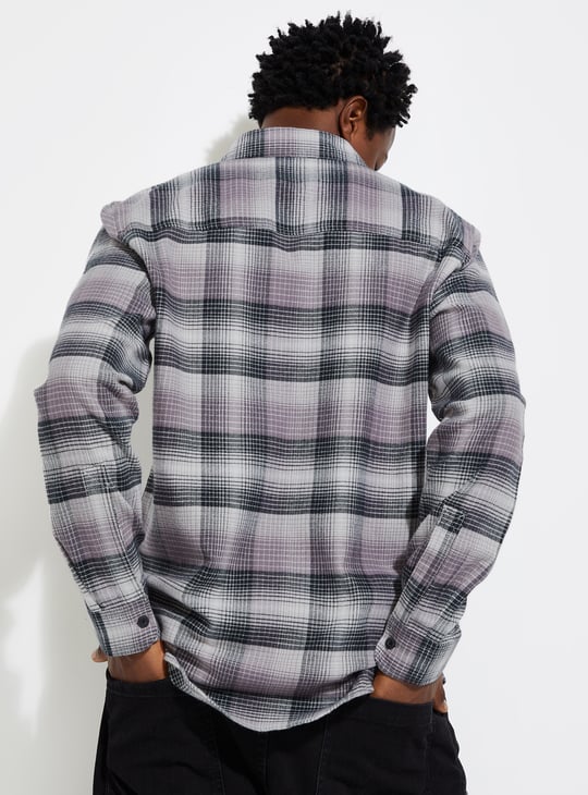 URB_N Men Regular Fit Checked Shirt