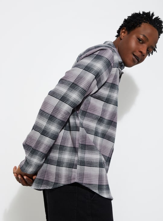 URB_N Men Regular Fit Checked Shirt