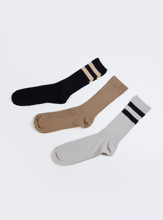 Men Assorted Long-Length Socks - Pack of 3