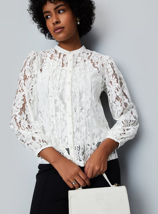 Women Lace Blouse with Camisole
