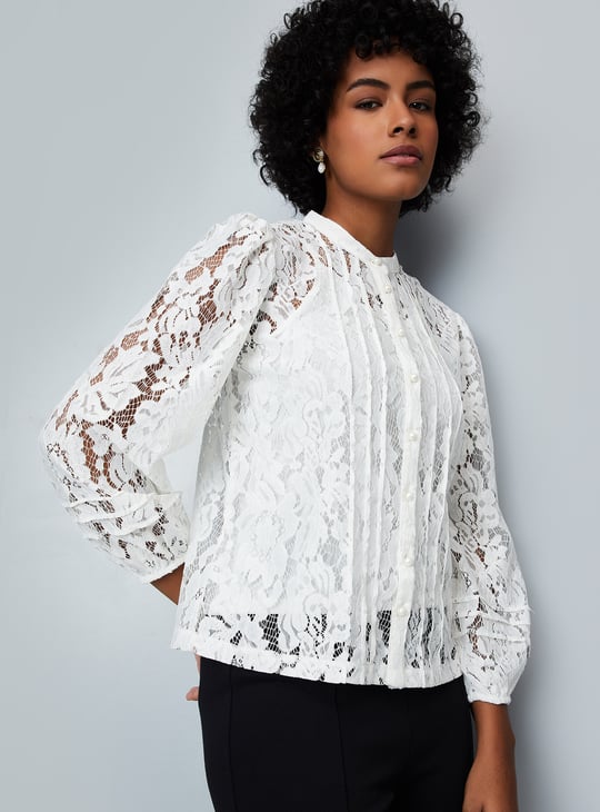Women Lace Blouse with Camisole