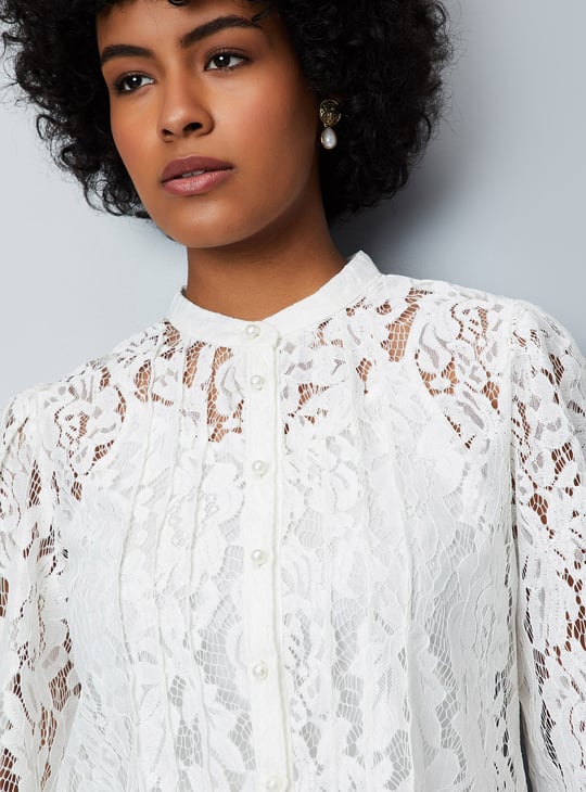 Women Lace Blouse with Camisole