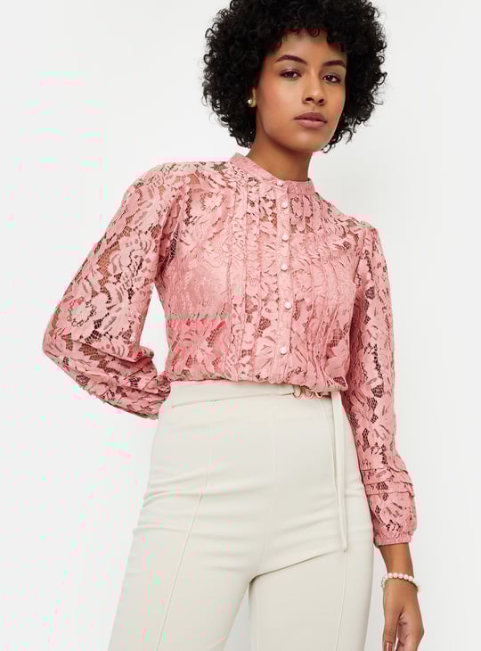 Women Lace Blouse with Camisole