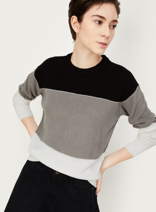 Women Colourblocked Sweater