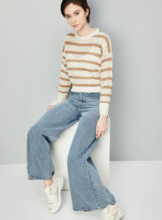Women Striped Knitted Sweater