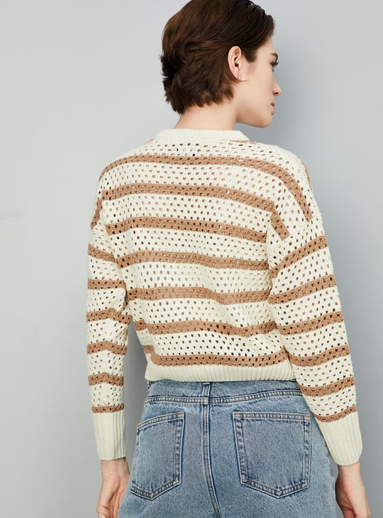 Women Striped Knitted Sweater