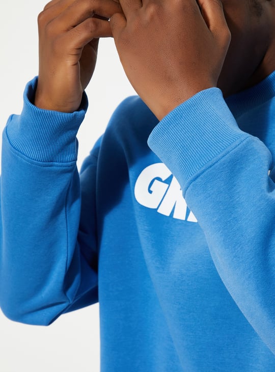 URB_N Men Typographic Printed Sweatshirt