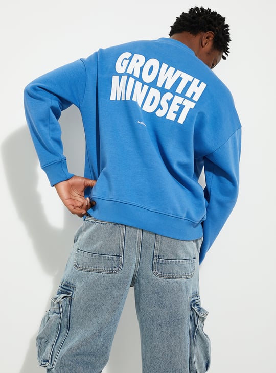 URB_N Men Typographic Printed Sweatshirt