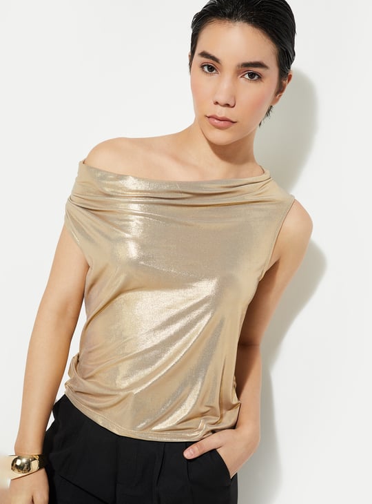 ALAYA F x URB_N Women Metallic Sleeveless Top