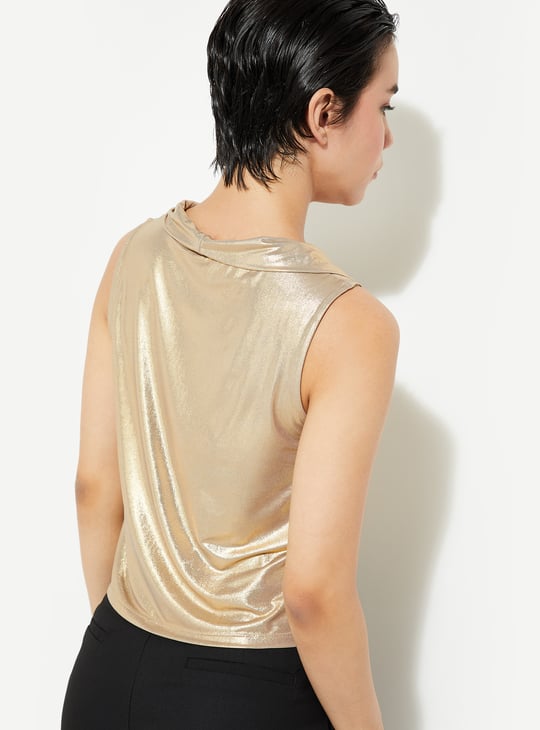 ALAYA F x URB_N Women Metallic Sleeveless Top