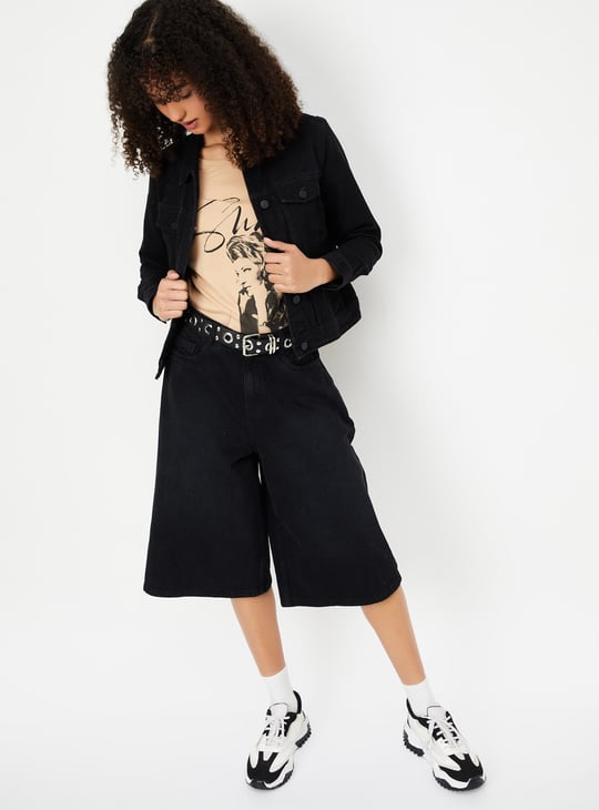 Women Solid Denim Jacket