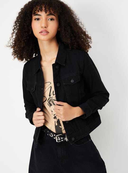 Women Solid Denim Jacket