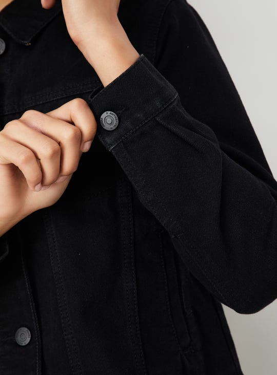 Women Solid Denim Jacket