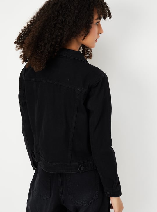 Women Solid Denim Jacket