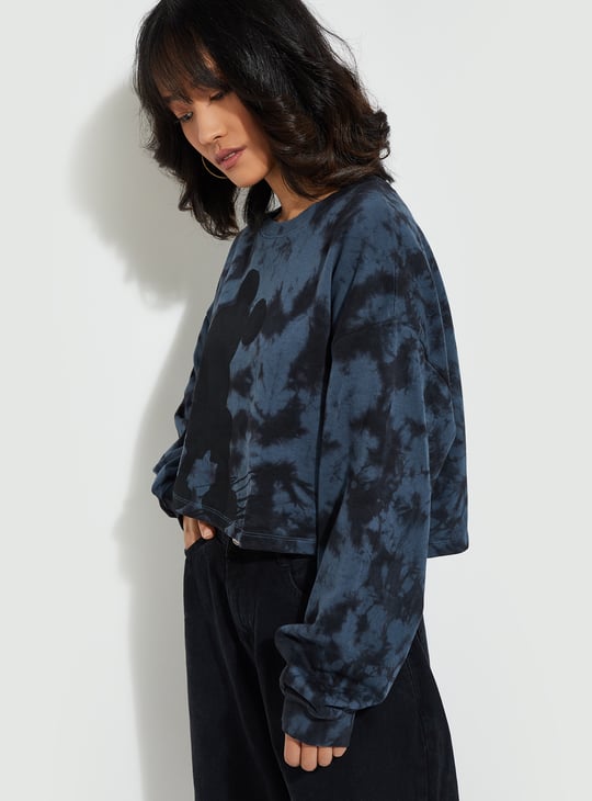 Oversized Bleach Bleach Tie Dye Blue Sweatshirt Aries Oversized