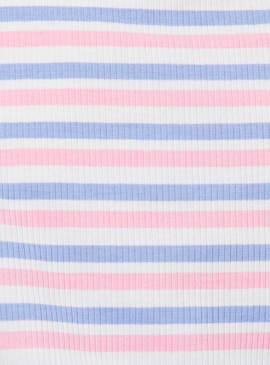 Women Striped Ribbed T-shirt