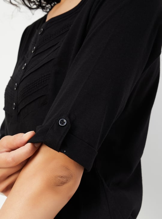 Women Lace Detail T-shirt