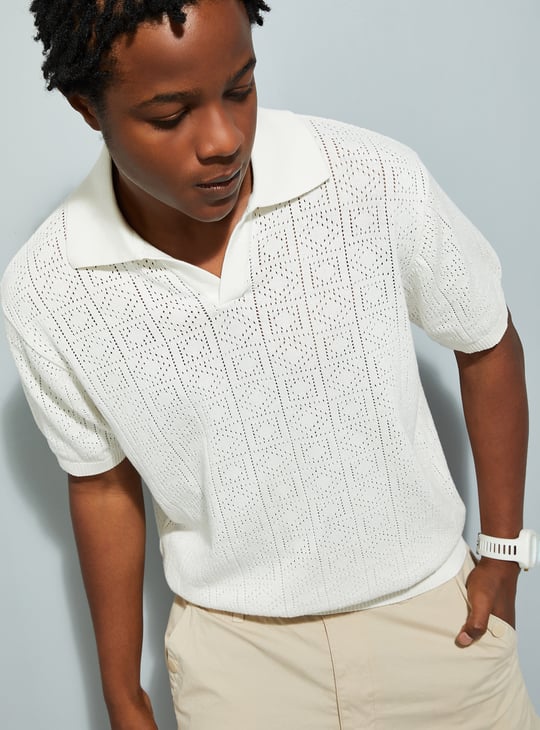 VICTIM『KNIT POLO SHIRT』*オートミール* VICTIM『KNIT POLO SHIRT』*オートミール* - トップス送料 無料