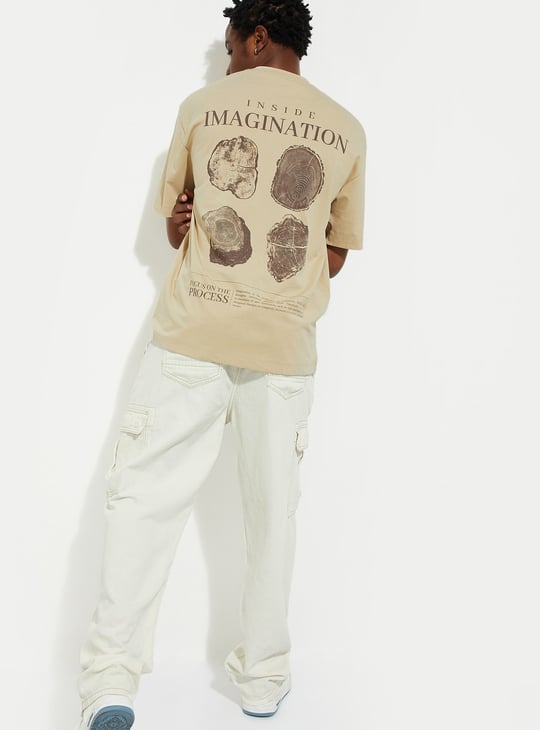 URB_N Men Oversized Back Printed T-shirt