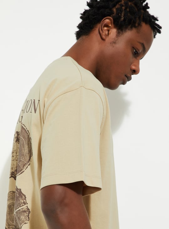URB_N Men Oversized Back Printed T-shirt