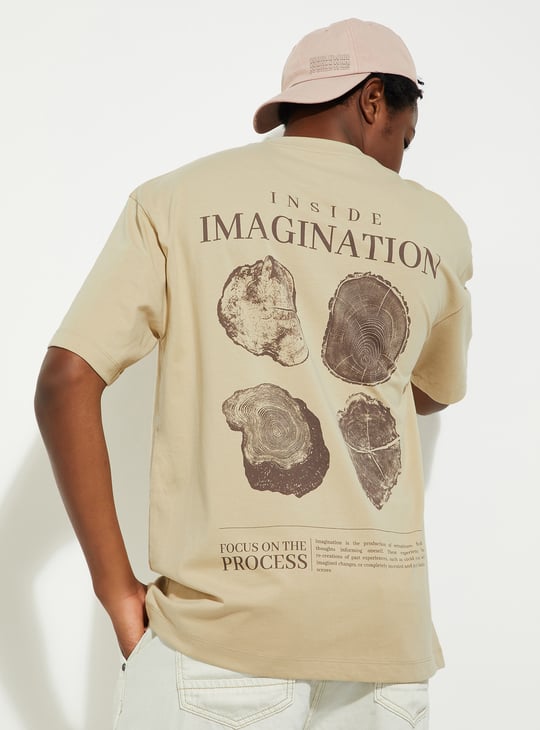 URB_N Men Oversized Back Printed T-shirt