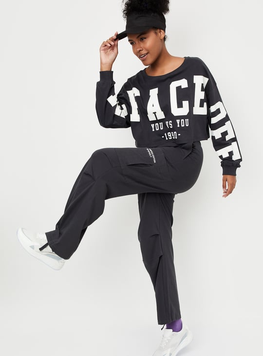 Women Solid Cargo Trousers