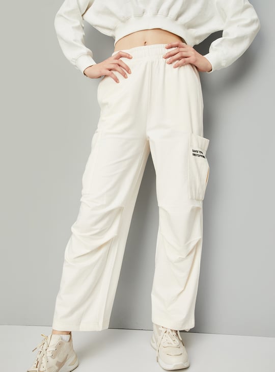 Women Solid Cargo Trousers