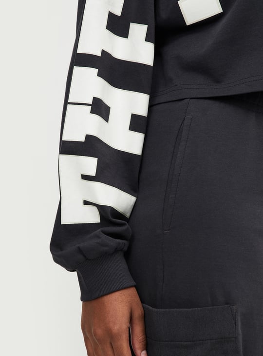 Women Printed Boxy Cropped T-shirt